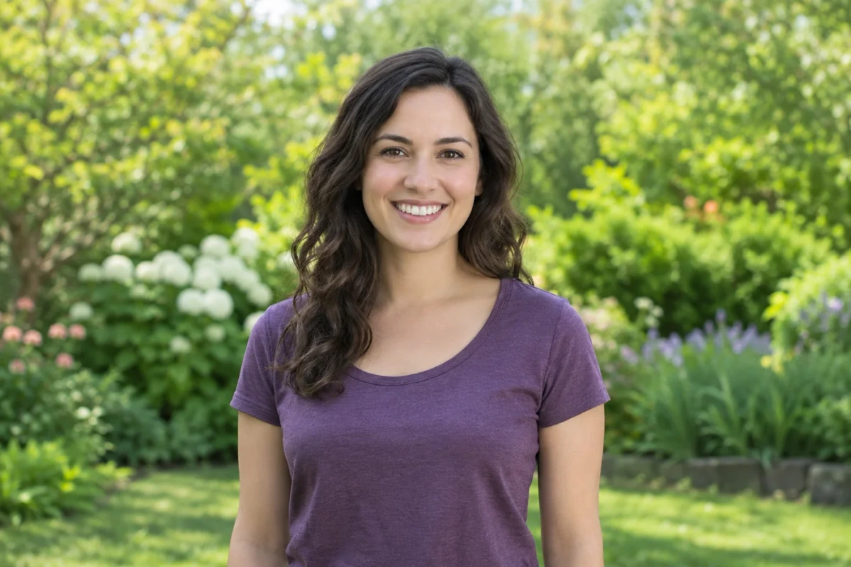 Person smiling at the camera outdoors